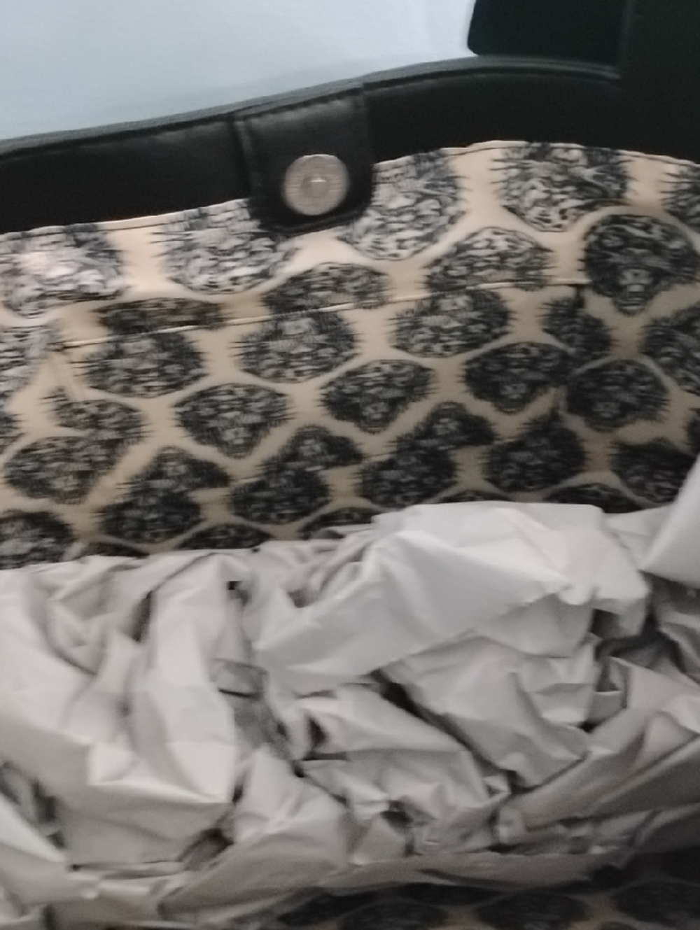 Ed Hardy Black Floral Tote with Cross Patch and Orange Script - Picture 5 of 6